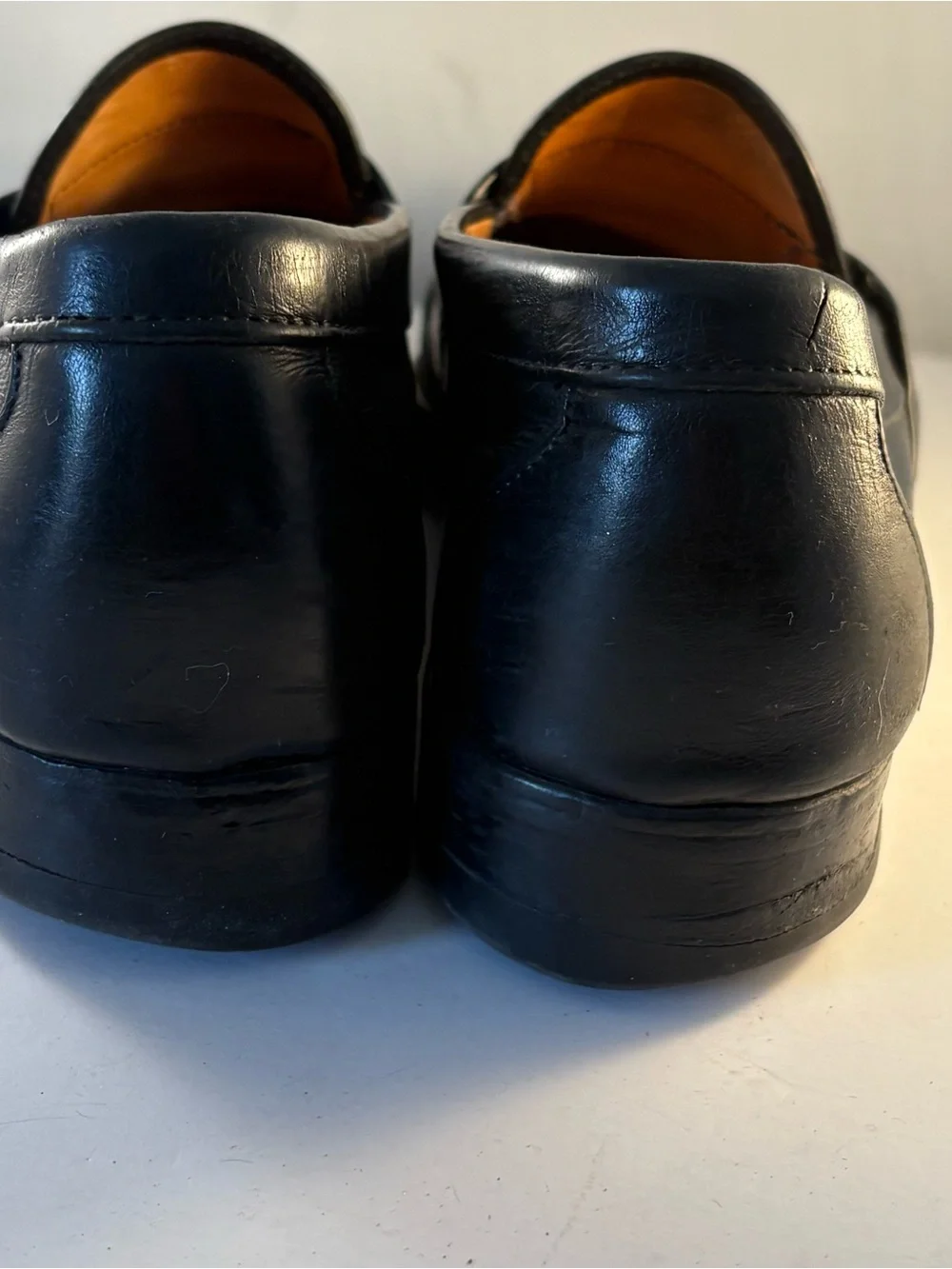 Allen Edmonds Mens Sz 13 A Cameron Penny Loafers Black Leather Slip On Shoes USA